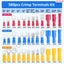 580pcs crimp terminals Butt Bullet Spade Fork Ring Piggy Back Wire Connectors Carousel 6