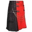 Highlander Fashion Kilt Black with Removable Chain and Apron Utility Kilt Carousel 2
