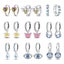 Sparkling Zircon Earrings 925 Sterling Silver Colourful Flower Butterfly Bee ... Carousel 3