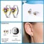 Sparkling Zircon Earrings 925 Sterling Silver Colourful Flower Butterfly Bee ... Carousel 5