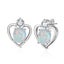 925 Sterling Silver Opal Stud Earrings "Shahana" (White) Carousel 1