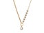 Drop Crystal Pendant Necklace 14KGP Gold Carousel 1