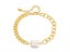 Bracelet Square Shell Pearl 18K Gold Plated Bracelet Carousel 1