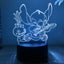 Cartoon Stitch Figurine 3D LED Light Children LED Night Light USB Carousel 1