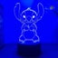 Cartoon Stitch Figurine 3D LED Light Children LED Night Light USB Carousel 2