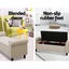 Artiss Storage Blanket Box Linen Fabric Arm Foot Stool Couch Chest Large Blanket Carousel 4