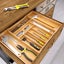 Bamboo Expandable Drawer Organizer for Utensils-9 Compartments Carousel 3