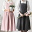 Cotton Linen Apron Nordic Pleated Skirt Pinafore Dresses I0544PK0 Carousel 4
