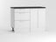 Kitchenette Unit 1200mm - Melamine White Carousel 1