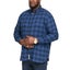 D555 Mens Bruce Big Tall Long Sleeve Flannel Check Denim Shirt - 6XL Carousel 2
