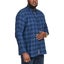 D555 Mens Bruce Big Tall Long Sleeve Flannel Check Denim Shirt - 6XL Carousel 3