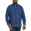 D555 Mens Bruce Big Tall Long Sleeve Flannel Check Denim Shirt - 6XL Carousel 4