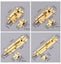 1pc Pure copper latch door lock window retro small latch lock latch hardware Carousel 5
