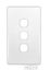 THREE GANG WALL PLATE - INOVO / CLIPSAL COMPATIBLE - VERT OR HORIZ USE - WHITE Carousel 1