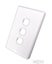 THREE GANG WALL PLATE - INOVO / CLIPSAL COMPATIBLE - VERT OR HORIZ USE - WHITE Carousel 2