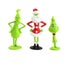 Cartoon Grinch Character Ornaments, Gifts for Kids Fans 12 Pieces Carousel 6