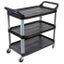 Rubbermaid 3 Tier Black Open Sided Utility Cart (Each) Carousel 5