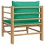 Garden Sofa with Green Cushions Bamboo Tlxxkl Carousel 5