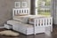 KING SINGLE SLAT BED & TRUNDLER SET - WHITE Carousel 1