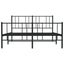 Nz Local Stock-metal Bed Frame with Headboard and Footboard Black 153x203 Cm ... Carousel 6