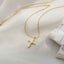 18K Gold Cross Minimalist Design Gold Chain Necklace "Yolanda" Carousel 5