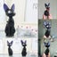 Lovely Cartoon Big Black Cat Ornament White Cat Model Figurines Carousel 2