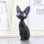 Lovely Cartoon Big Black Cat Ornament White Cat Model Figurines Carousel 5