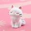 Lovely Cartoon Big Black Cat Ornament White Cat Model Figurines Carousel 6