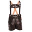 Women Lederhosen Oktoberfest Costume Bavarian Leather Short Chocolate Brown Carousel 5