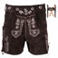 Women Lederhosen Oktoberfest Costume Bavarian Leather Short Chocolate Brown Carousel 3
