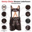 Women Lederhosen Oktoberfest Costume Bavarian Leather Short Chocolate Brown Carousel 9