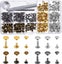 180pcs Leather Rivets Metal Double Cap Rivet Studs DIY Kit 3651804 Carousel 10