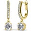 18K Gold Huggie Crystal Earrings "Lara" Carousel 1