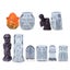 New Halloween David Skull Tombstone Silicone Mold Gypsum form DIY Carousel 6