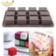 12 Holes Square Chocolate Fondant Mold Fondant Cutter Kitchen Accessories Carousel 1