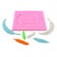 1PC Feather Shape Silicone Cake Mold Sugar Silicone Lace Mat Cake Tool Carousel 2