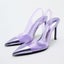TRAF ZA Women Sandals Purple Transparent Pointed Toe High Heels Carousel 2