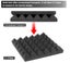 6pcs Grey Acoustic Soundproofing Foam Studio Sound Absorption Panels 2012617 Carousel 5