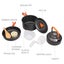 Camping Cookware Set Aluminum Portable Outdoor Tableware Cookset Carousel 3