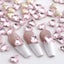 10pcs Pink Heart Rhinestones Nail Art Decorations Crystal Charms Carousel 5