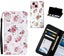 iPhone 15 case 3 card leather wallet case printed ID Carousel 1