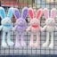 1Pcs Keychain Ears Stretchable Telescopic Cute Rabbit Plush Toy Carousel 1