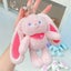 1Pcs Keychain Ears Stretchable Telescopic Cute Rabbit Plush Toy Carousel 2