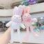 1Pcs Keychain Ears Stretchable Telescopic Cute Rabbit Plush Toy Carousel 4