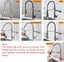 Spring Pull Down Kitchen Sink Faucet Hot and Cold Water Mixer Crane Dual Spout Carousel 8