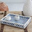 Bone Inlay Rectangular Tray in Quatrefoil/Indigo Carousel 1