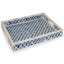 Bone Inlay Rectangular Tray in Quatrefoil/Indigo Carousel 5