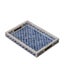 Bone Inlay Rectangular Tray in Quatrefoil/Indigo Carousel 10