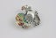925 Silver Ruby Marcasite Pearl Enamel Hen Pendant/Brooch Carousel 3