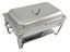 Chafing Dish Warmer Bain Marie + 2x GN1/2 Ceramic & SS Pans Chafer Set Carousel 5